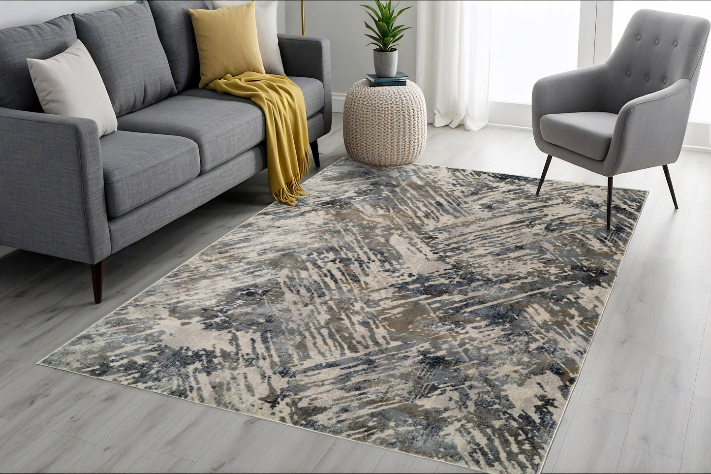 Castilla 3537-950 Grey/Blue Area Rug