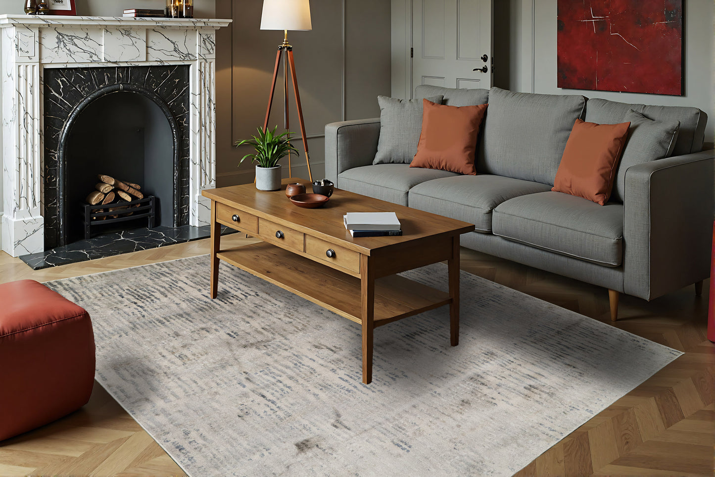 Castilla 3539-995 Grey/Multi Area Rug