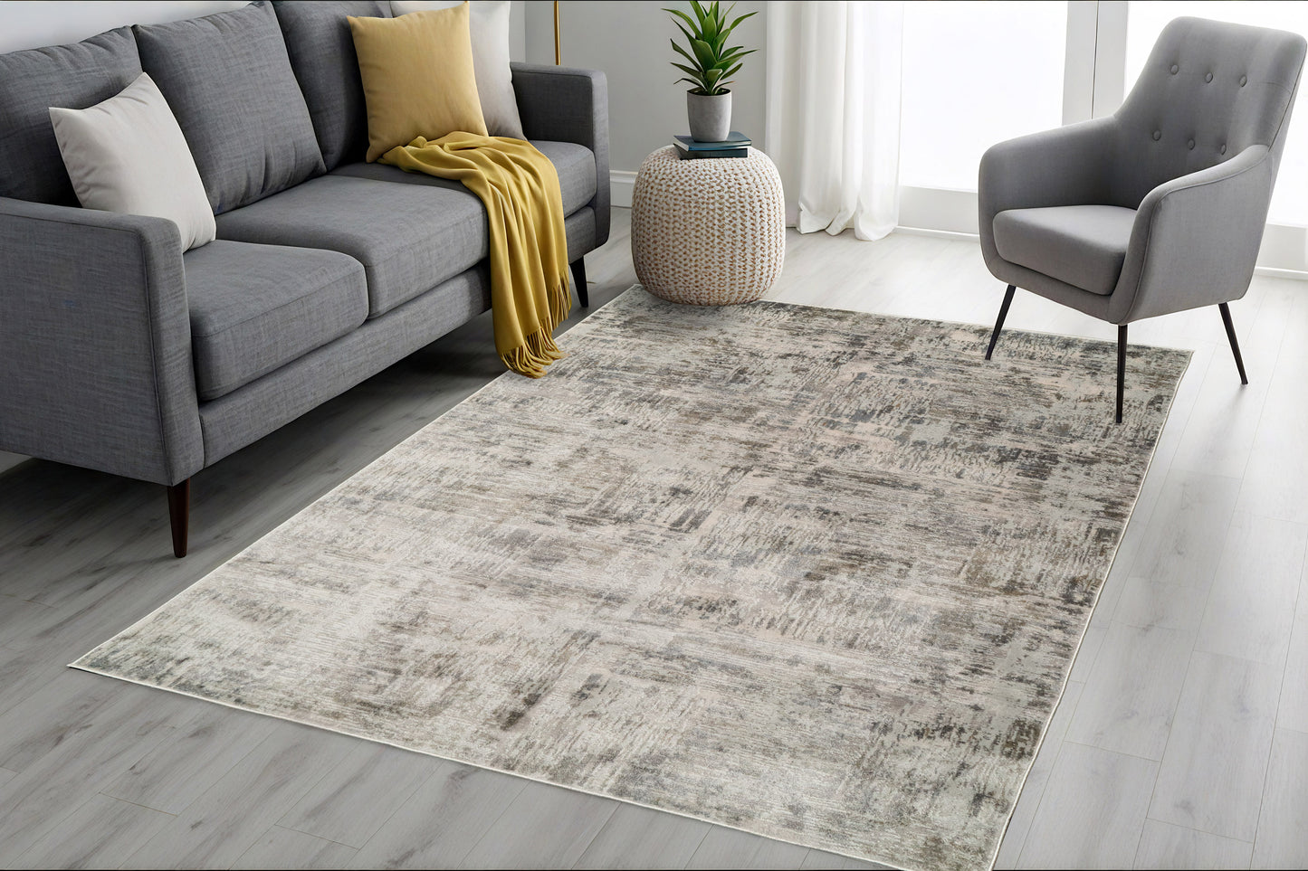 Castilla 3555-190 Ivory/Grey Area Rug