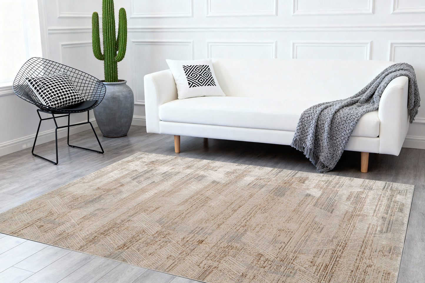Castor 19500-190 Grey/Neutral Area Rug
