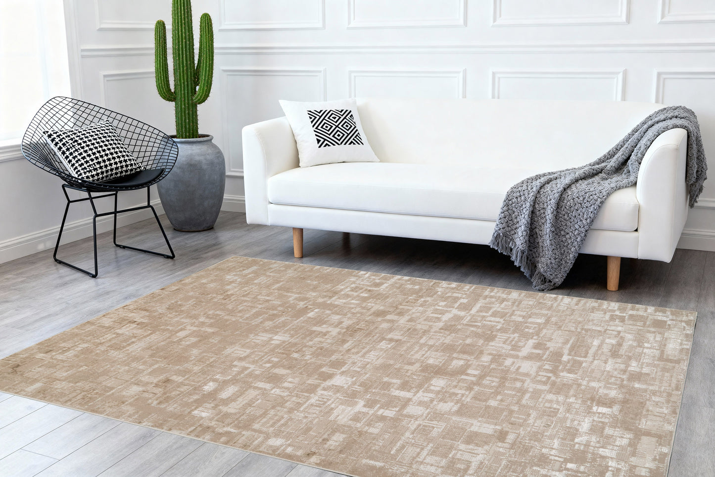 Castor 19509-180 Cream/Beige Area Rug