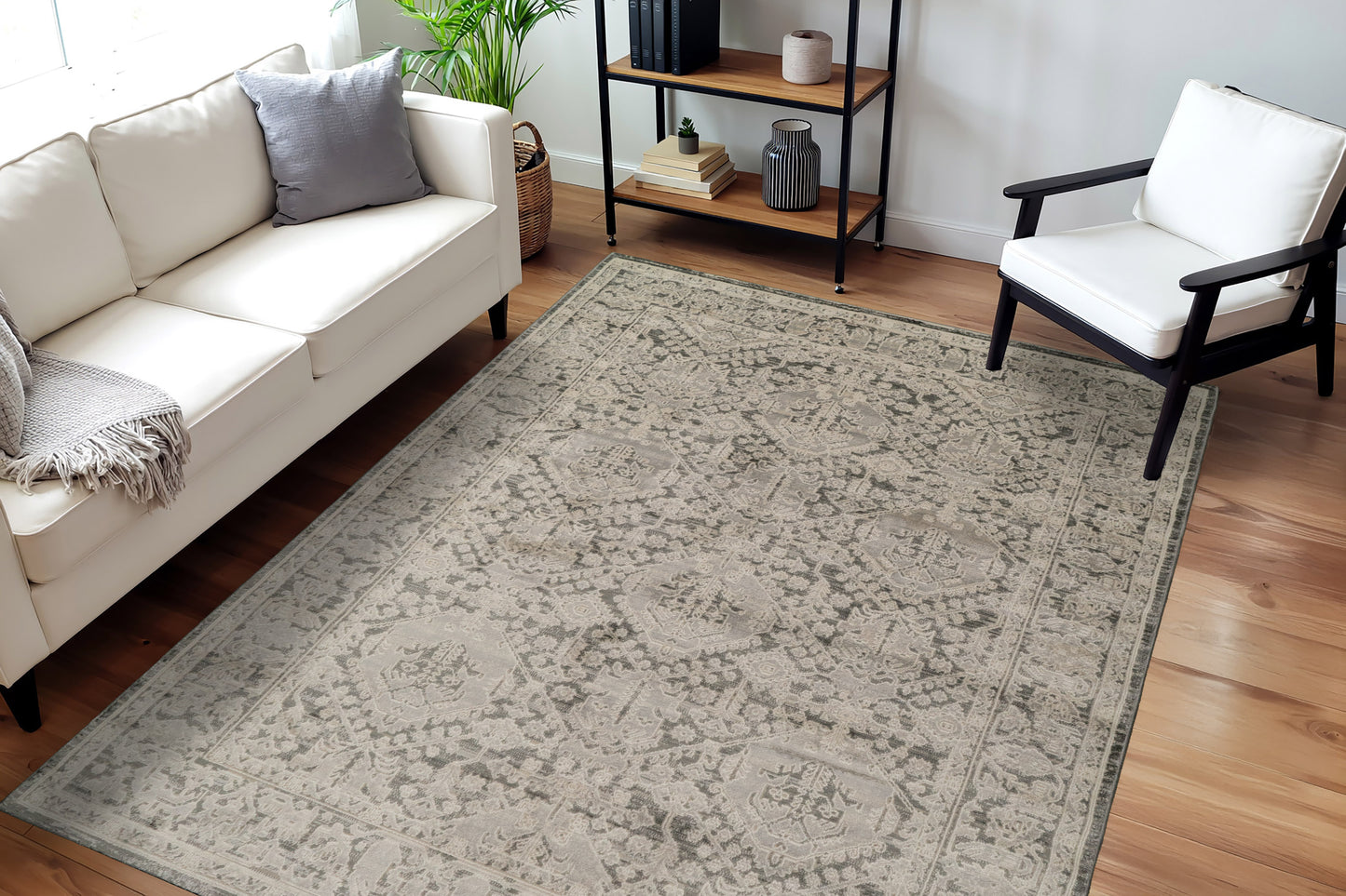 Charlotte 19900-190 Ivory/Grey Area Rug