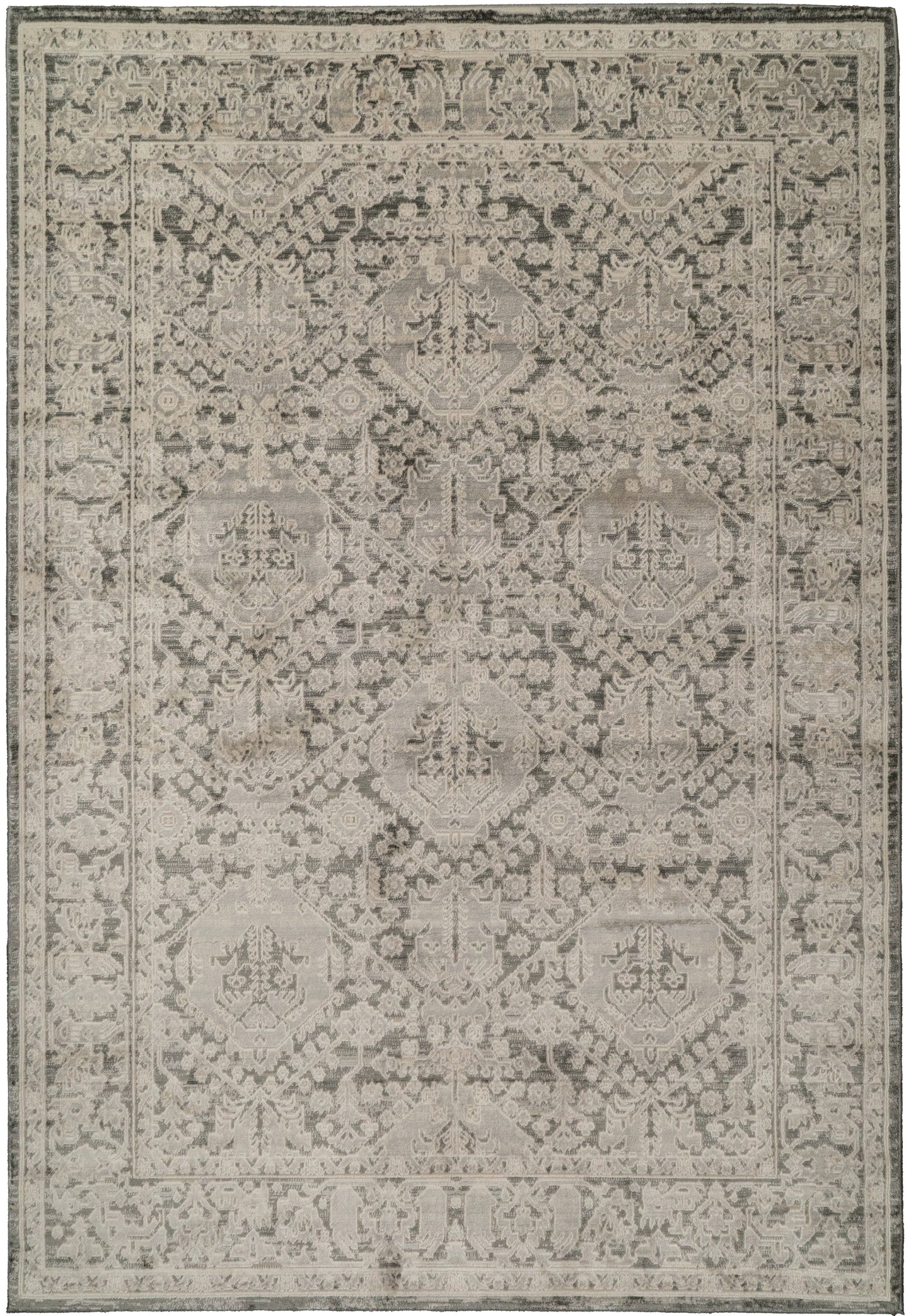 Charlotte 19900-190 Ivory/Grey Area Rug
