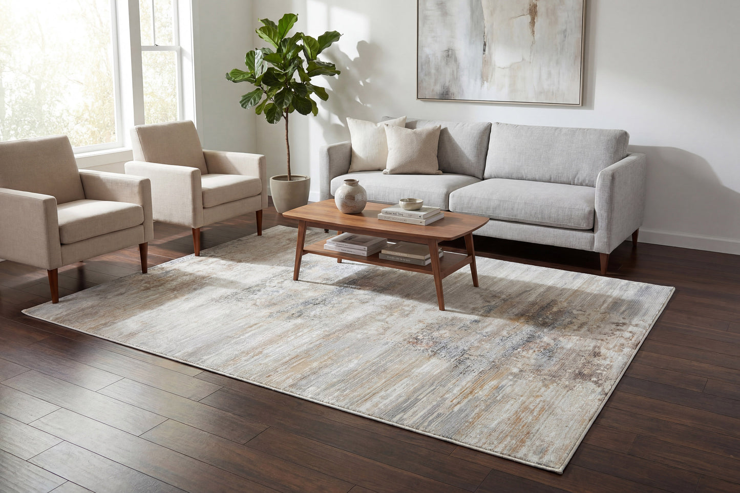 Charlotte 19901-890 Beige/Grey Area Rug