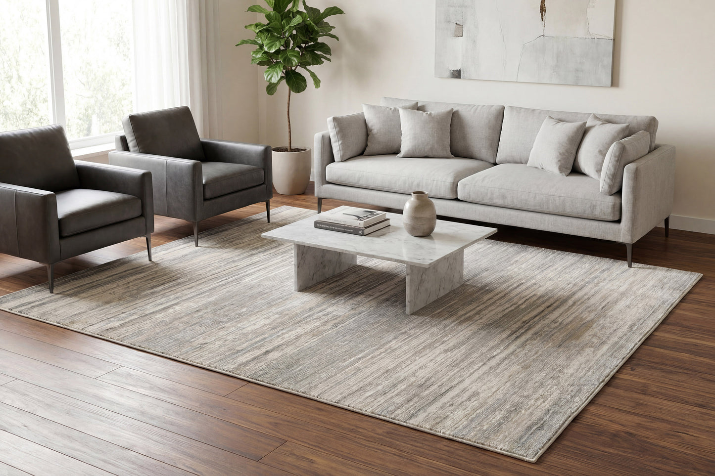 Charlotte 19904-890 Beige/Grey Area Rug