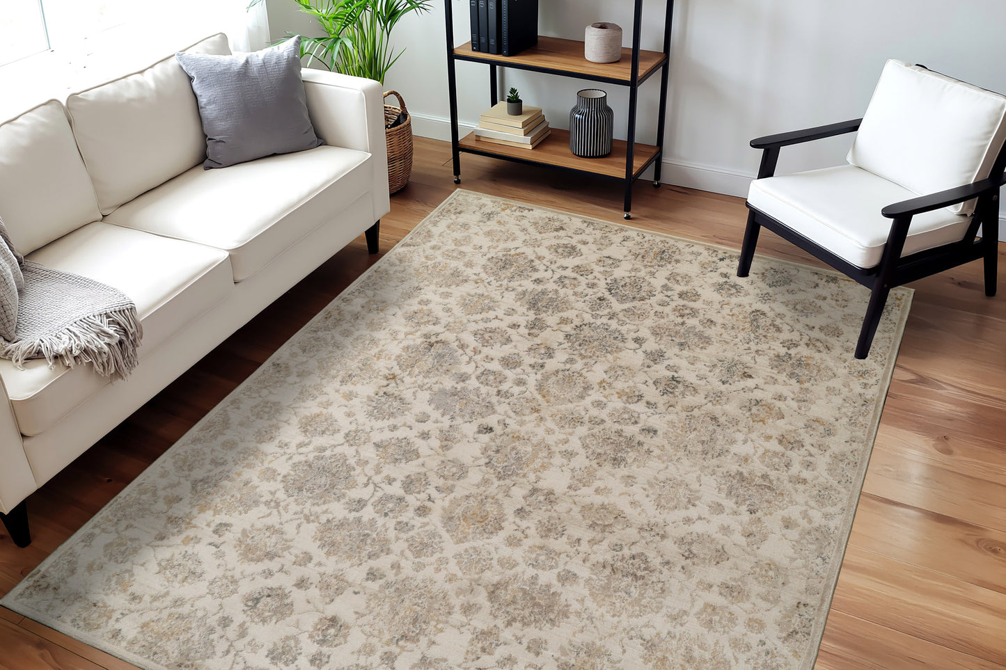 Charlotte 19906-189 Ivory/Beige/Grey Area Rug