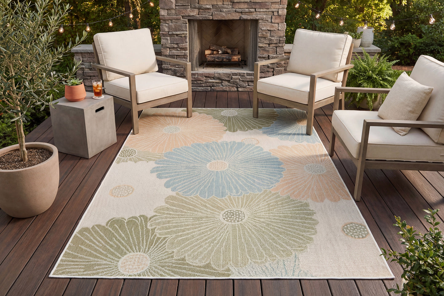 Colorburst 14151-899 Beige/Multi Area Rug
