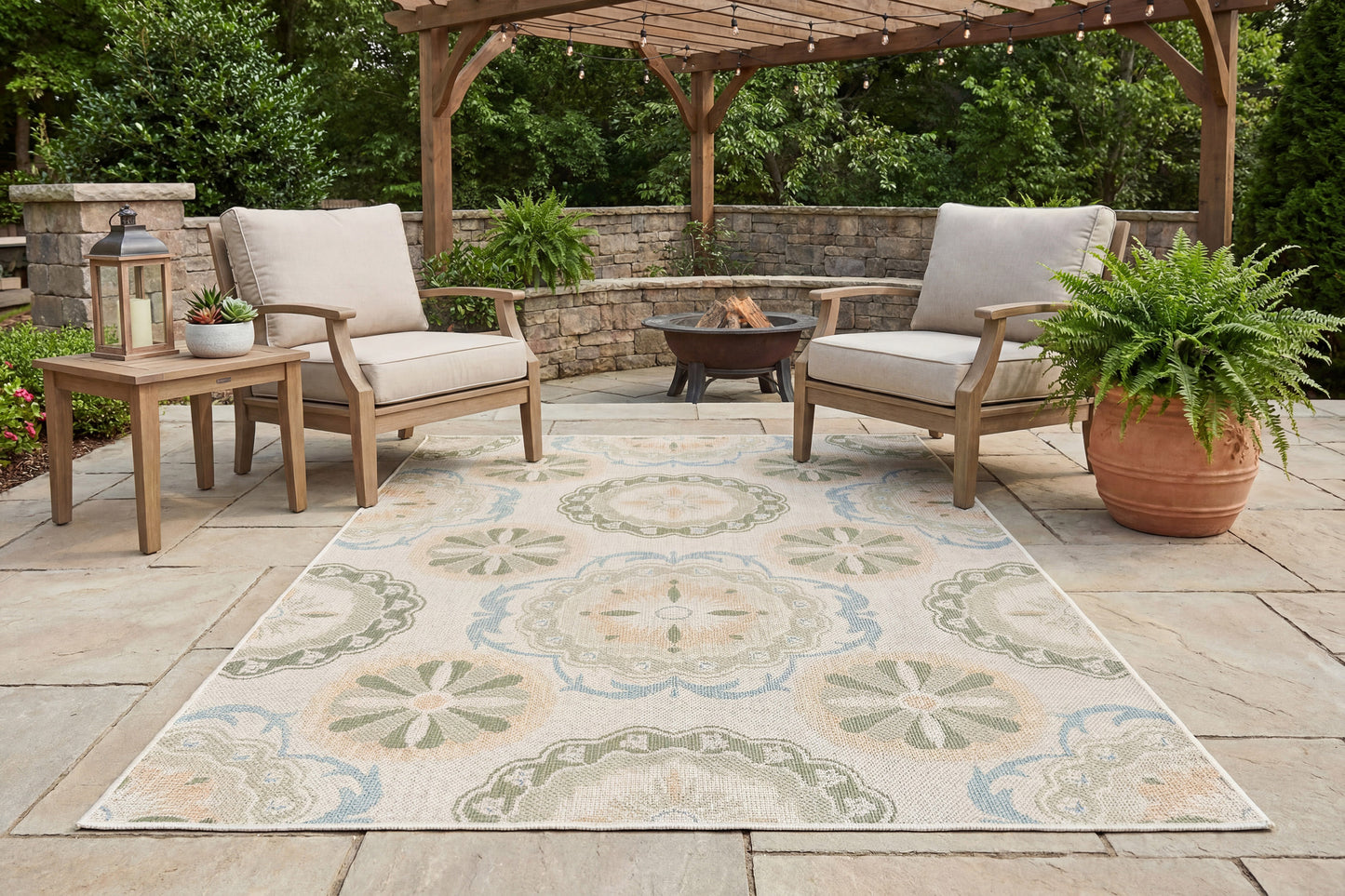Colorburst 14152-899 Beige/Multi Area Rug