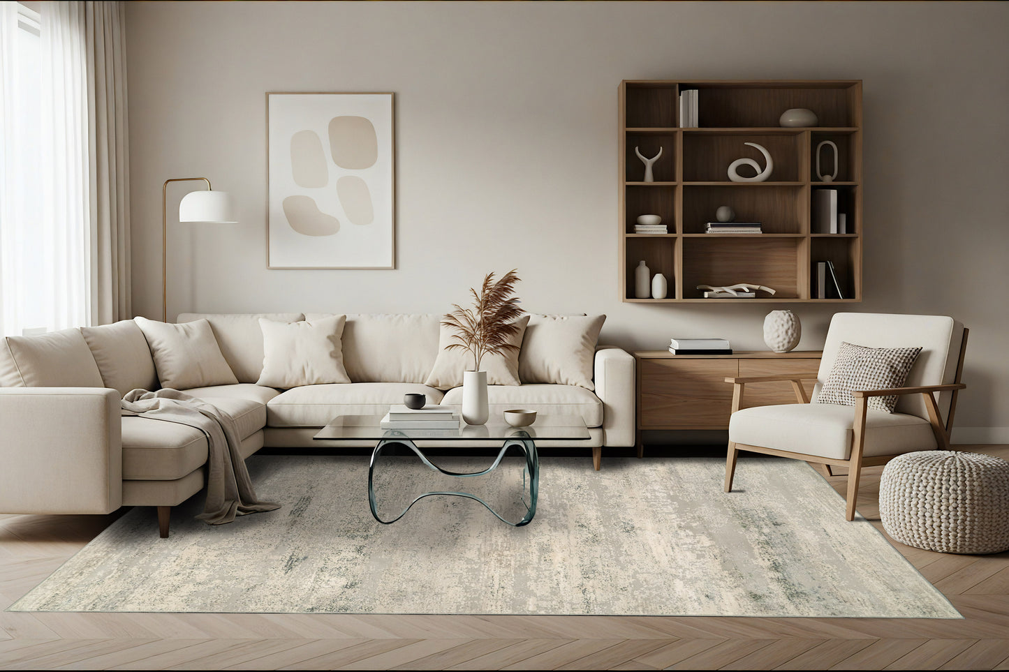 Couture 52019-6444 Ivory/Grey Area Rug