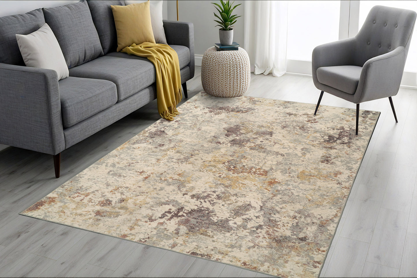 Couture 52023-6414 Grey/Gold Area Rug