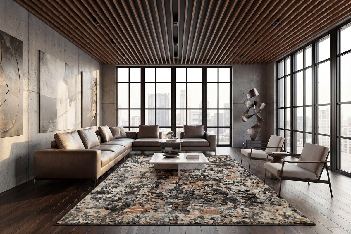 Couture 52023-3616 Charcoal/Copper Area Rug
