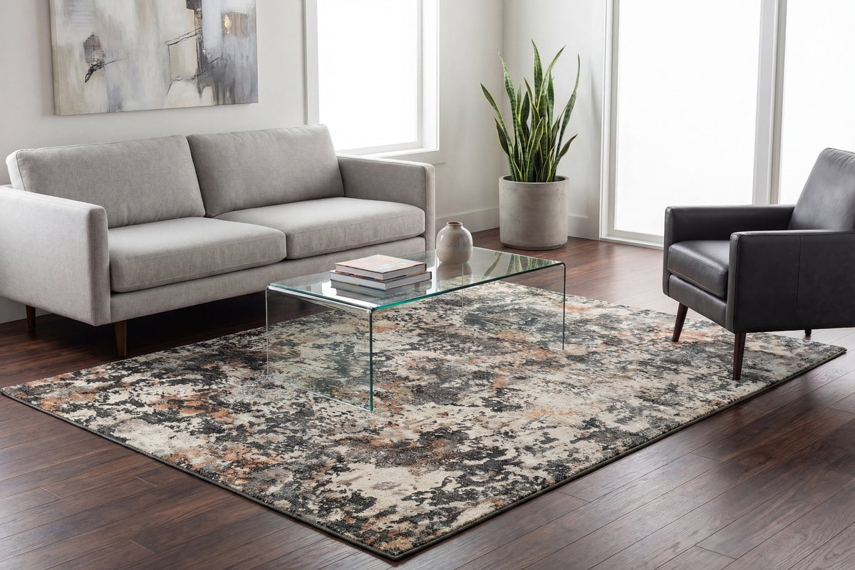 Couture 52023-3616 Charcoal/Copper Area Rug