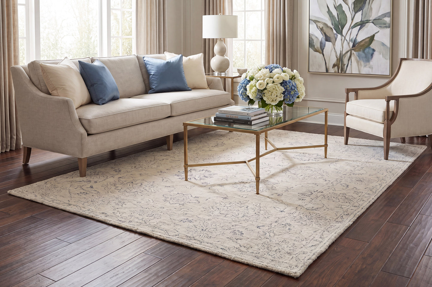 Daisy 9088-100 Ivory Area Rug
