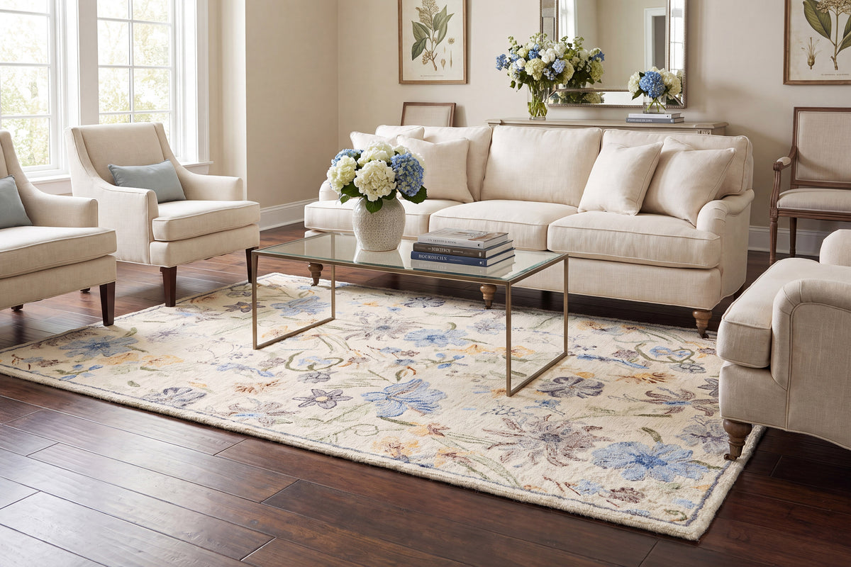 Daisy 9089-199 Ivory/Multi Area Rug