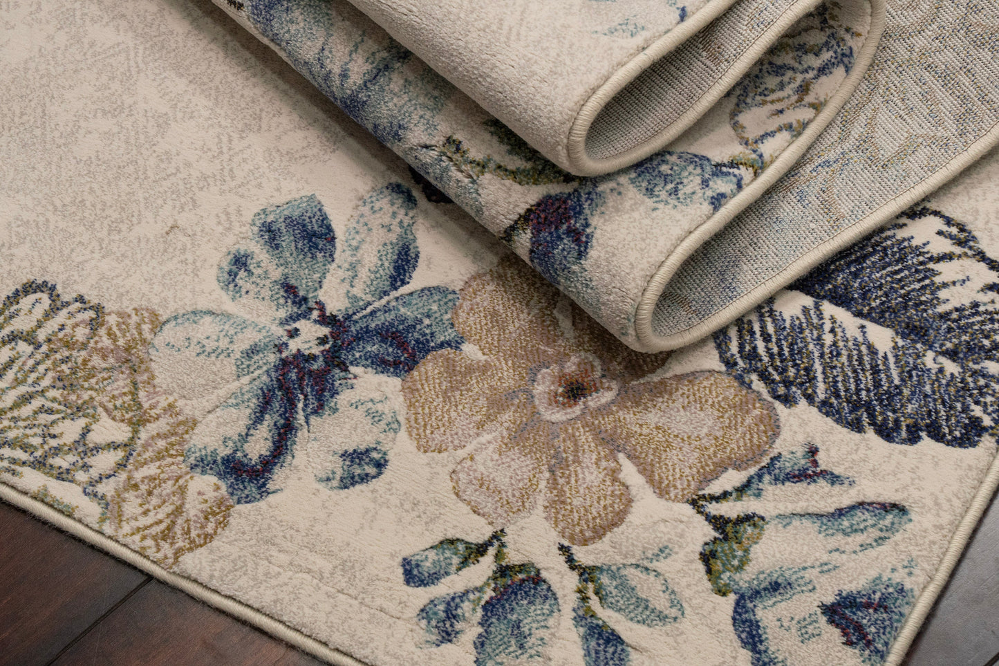 Eclipse 63322-6141 Cream/Blue Area Rug