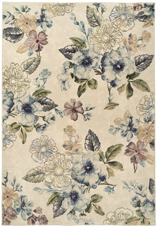 Eclipse 63322-6141 Cream/Blue Area Rug