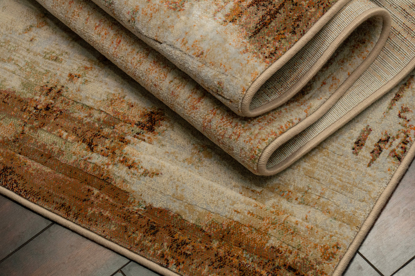Eclipse 63393-6474 Beige/Rust Area Rug