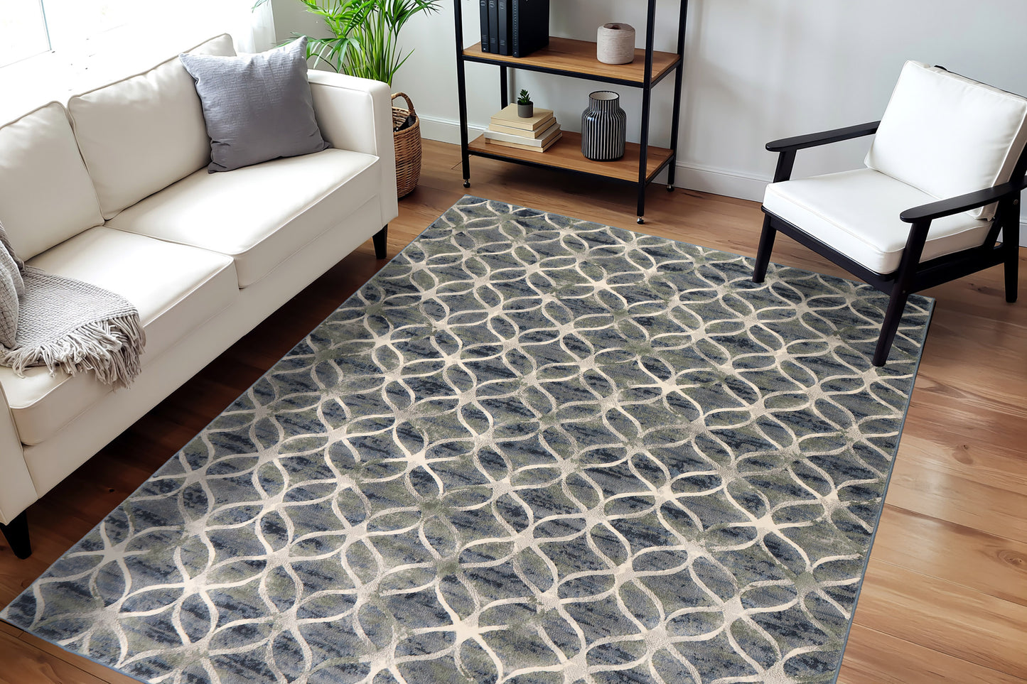Eclipse 63396-5666 Blue Area Rug