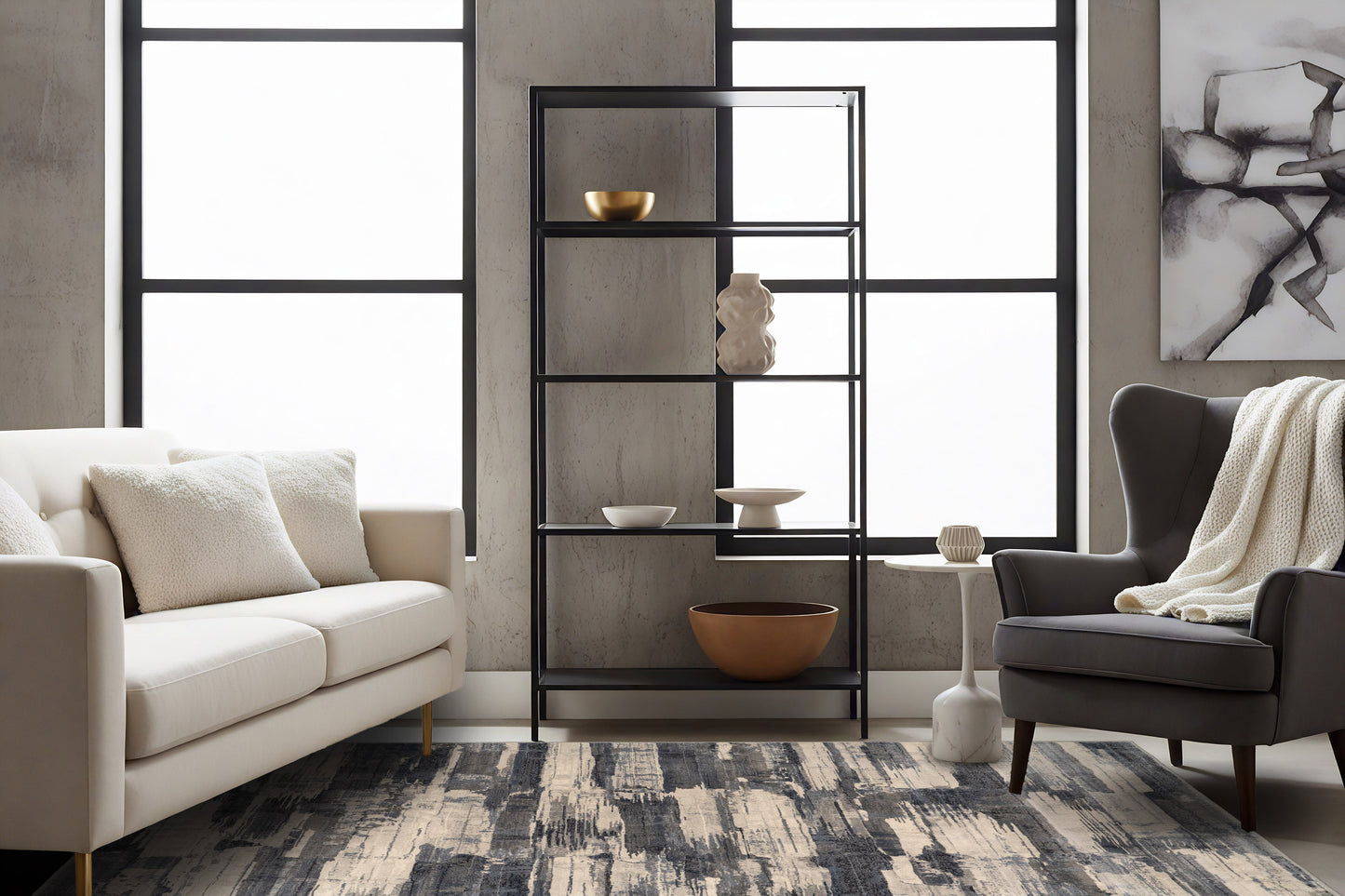 Eclipse 63423-7656 Blue Area Rug