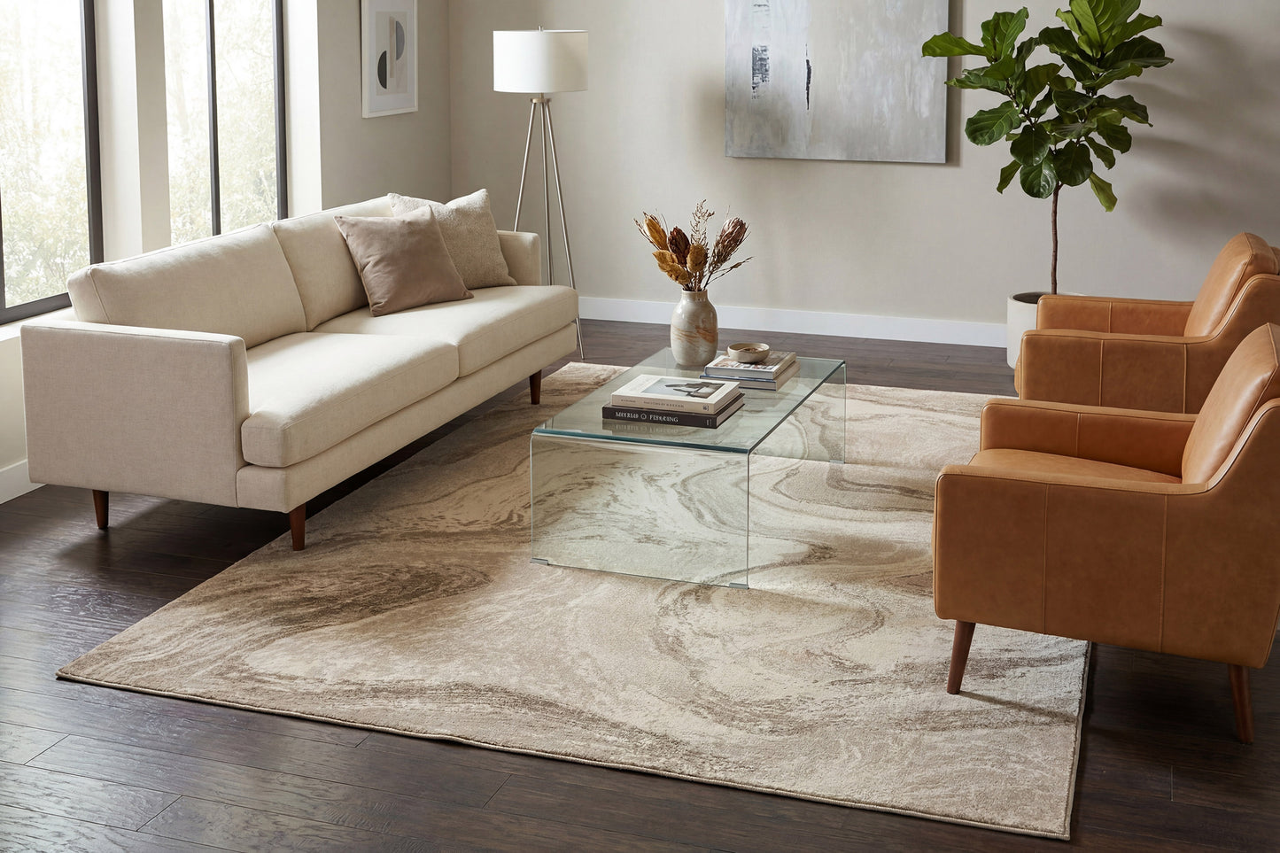 Eclipse 63436-6575 Beige Area Rug