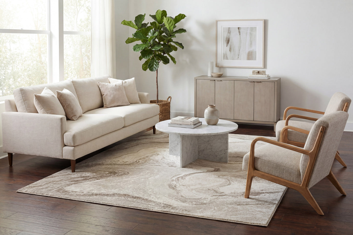 Eclipse 63436-6575 Beige Area Rug