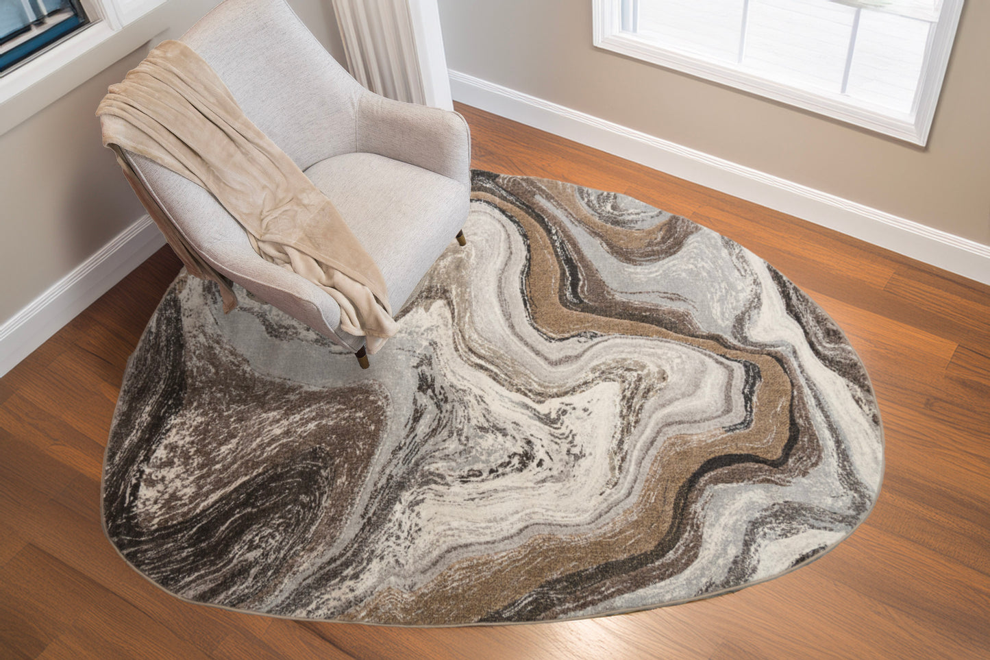 Eclipse 63436-9283 Cream/Mocha Area Rug