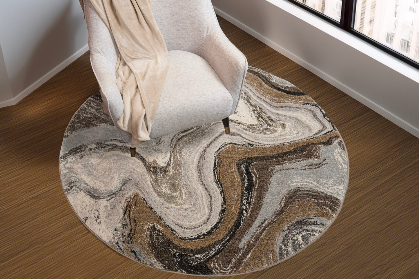 Eclipse 63436-9283 Cream/Mocha Area Rug