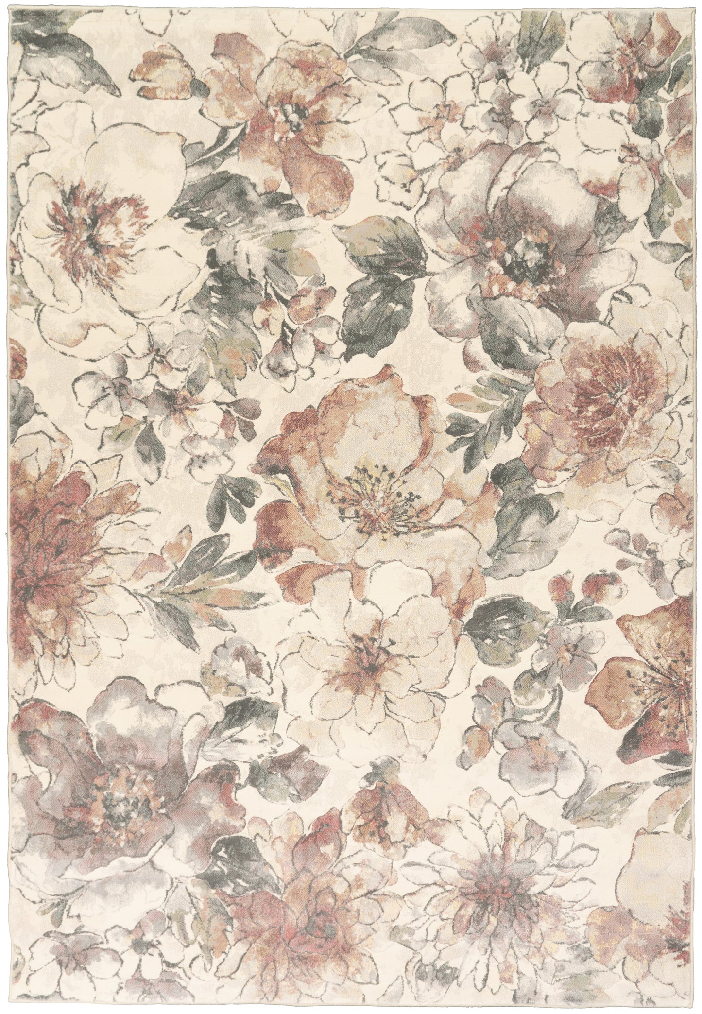 Eclipse 63528-6747 Cream/Multi Area Rug