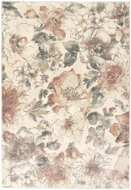 Eclipse 63528-6747 Cream/Multi Area Rug