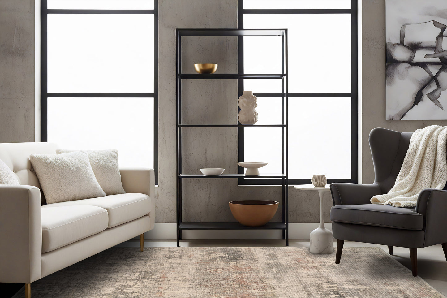 Eclipse 63566-3747 Beige/Grey Area Rug