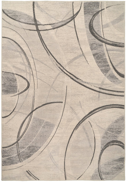 Eclipse 63972-6696 Cream/Grey/Dark Grey Area Rug