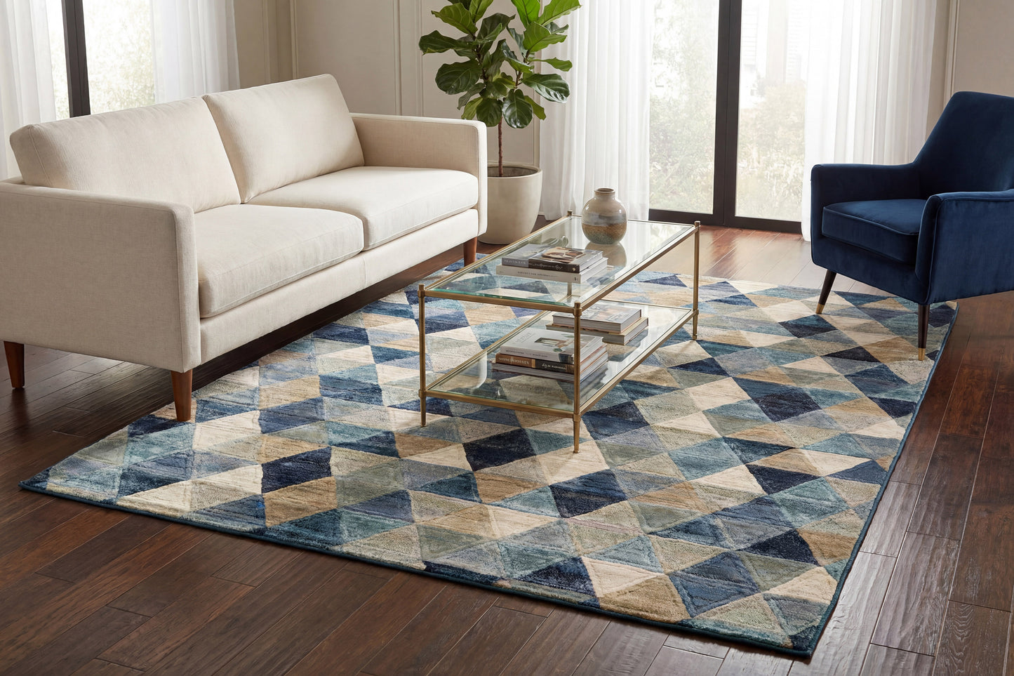 Eclipse 63263-5161 Blue/Multi Area Rug