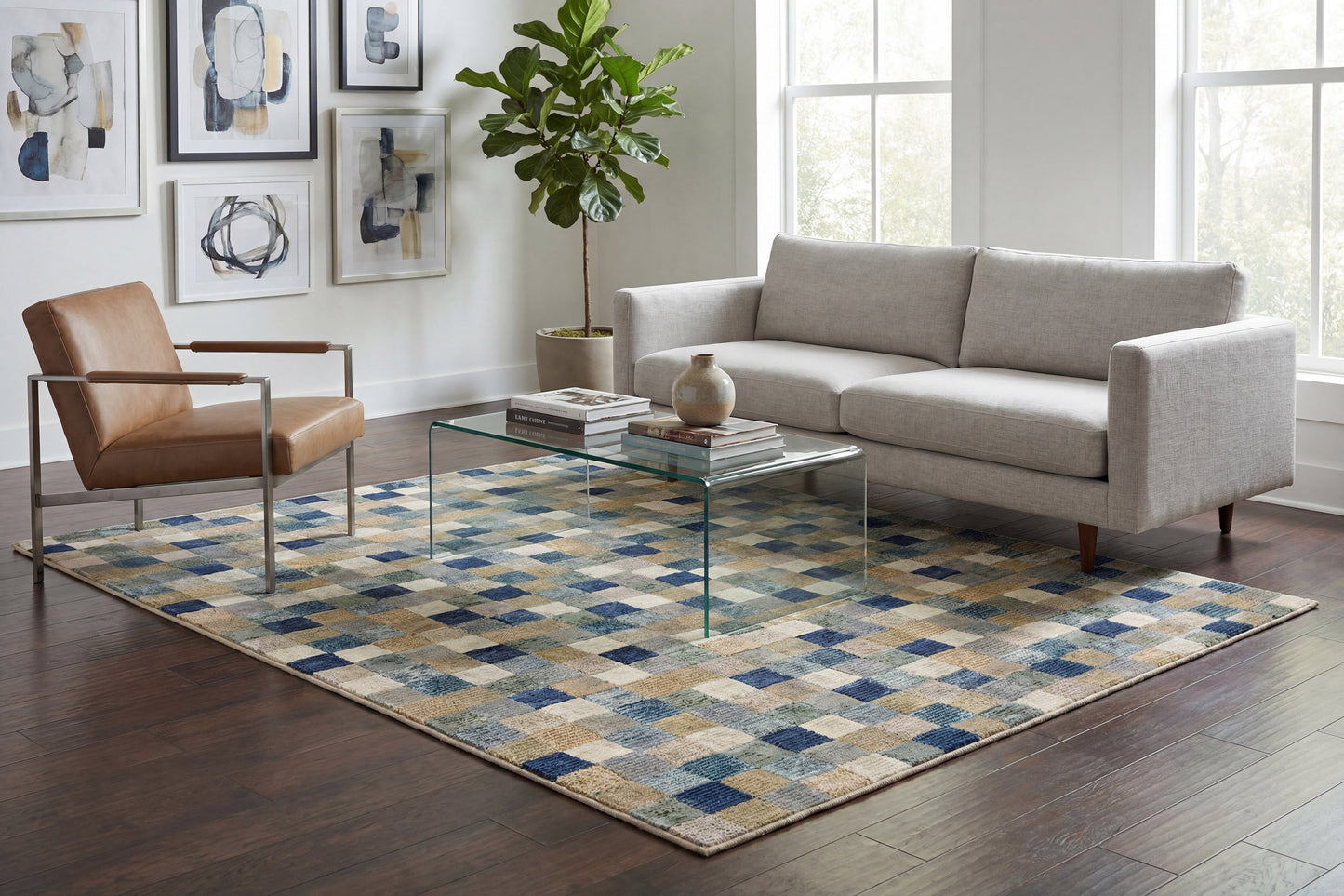 Eclipse 63339-6121 Multi Blue Area Rug