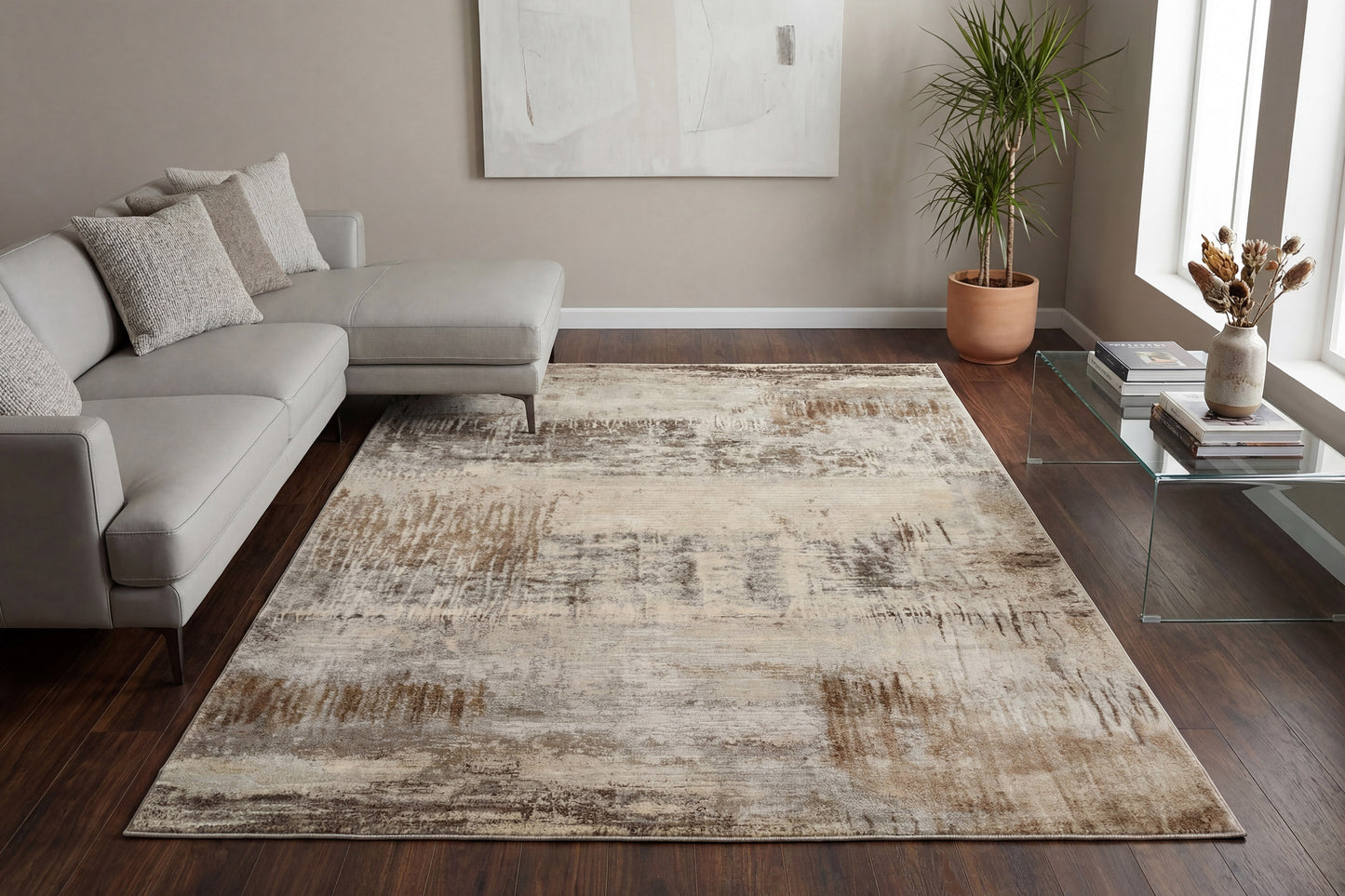 Eclipse 63393-6282 Beige Area Rug