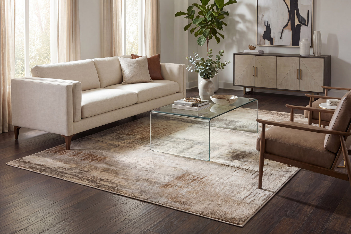 Eclipse 63393-6282 Beige Area Rug