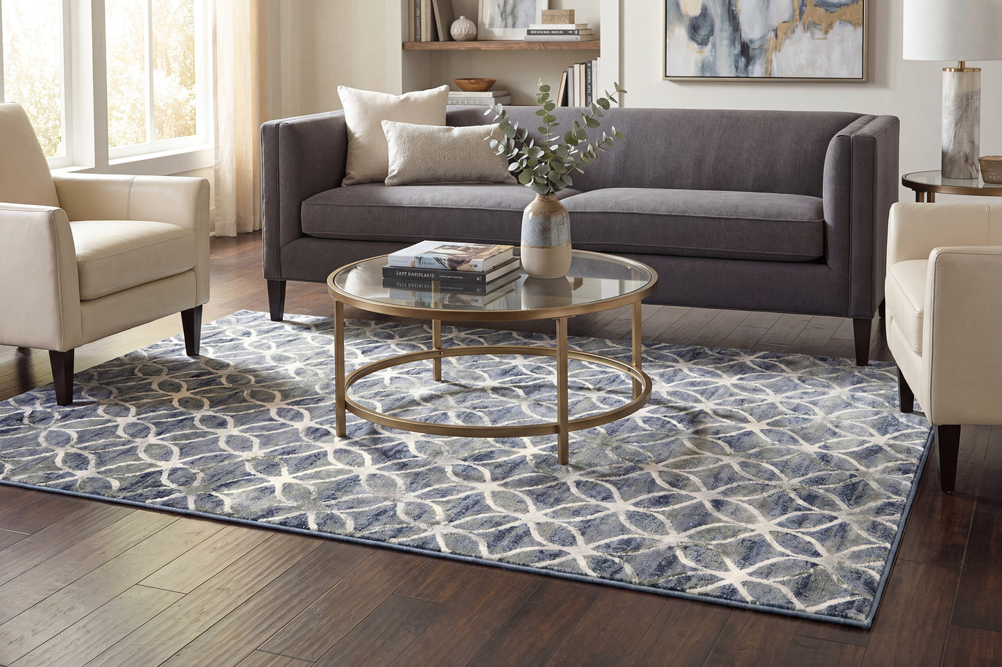 Eclipse 63396-5666 Blue Area Rug