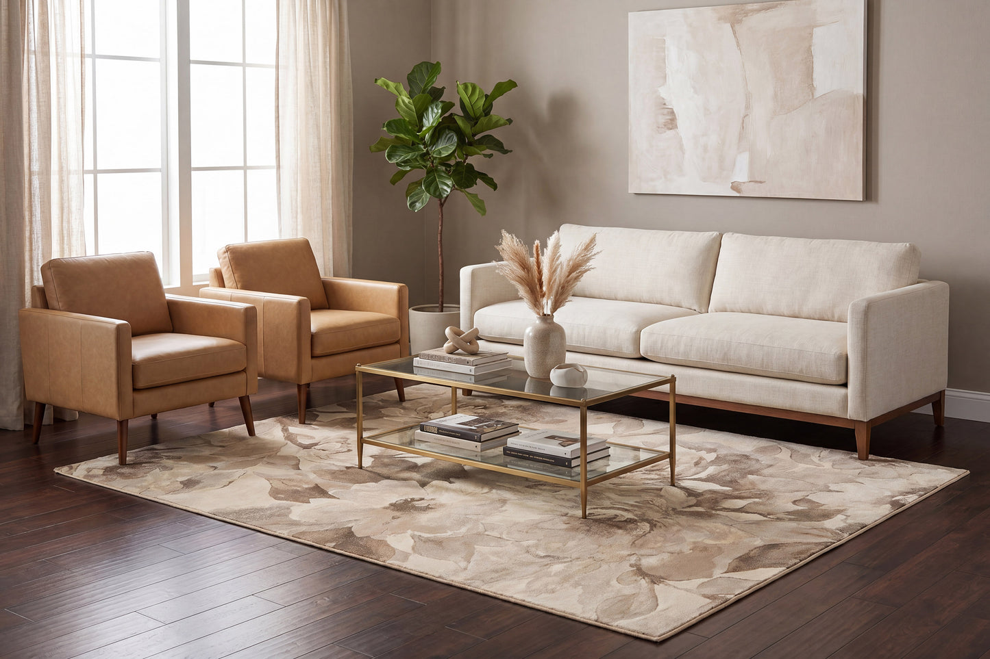 Eclipse 63421-6575 Beige/Cream Area Rug