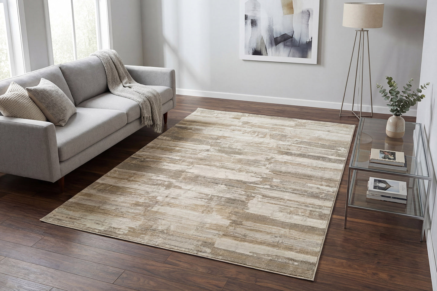 Eclipse 63423-7555 Beige Area Rug