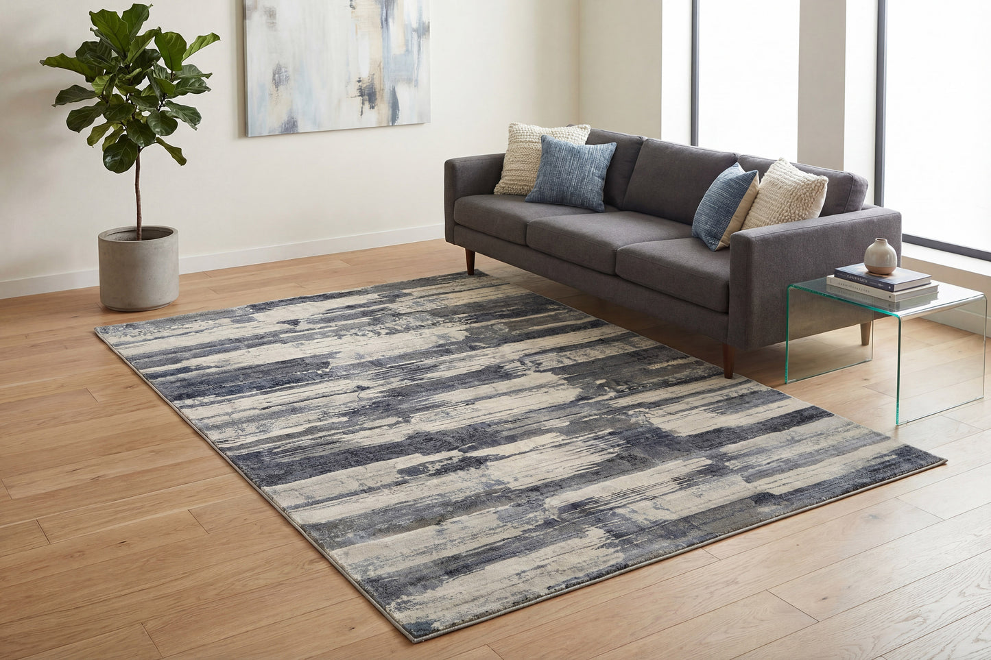 Eclipse 63423-7656 Blue Area Rug