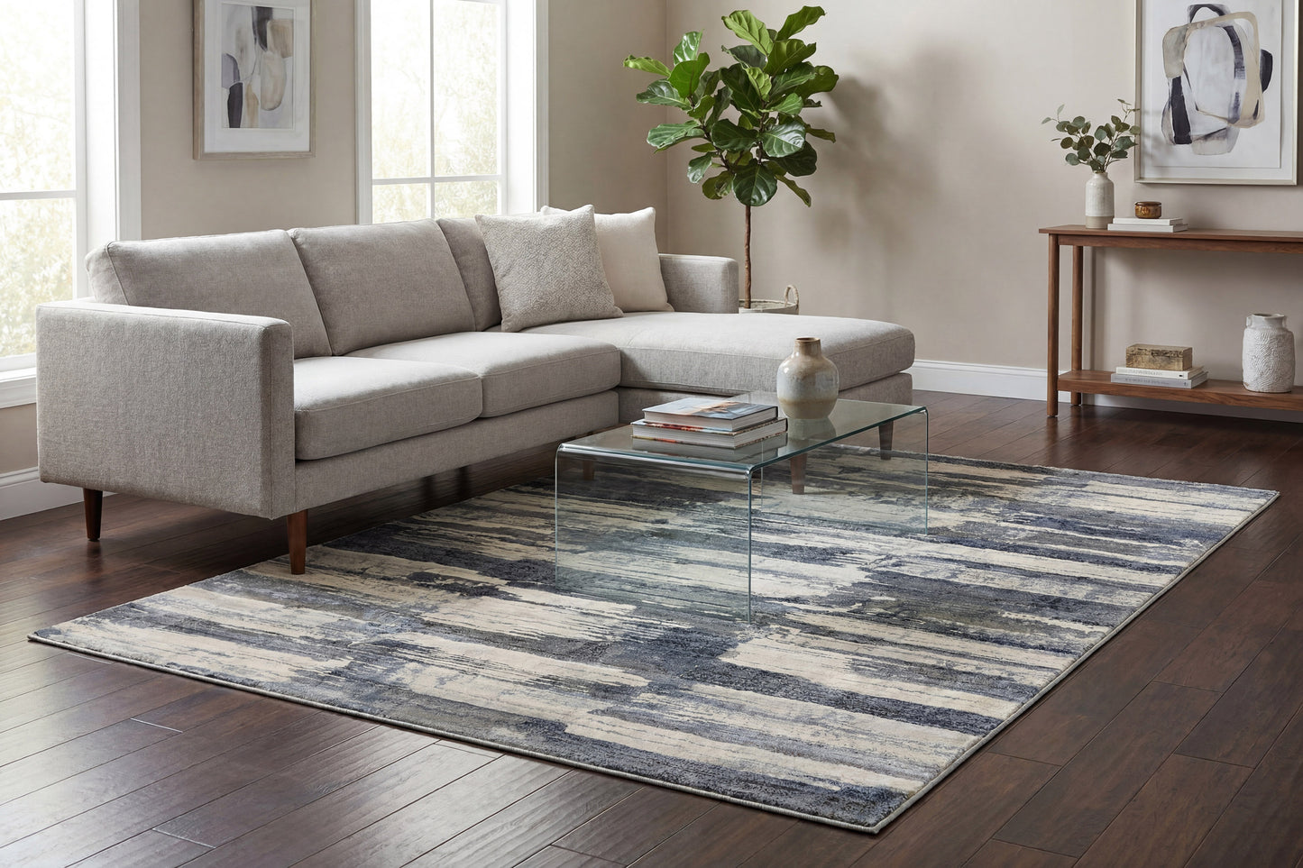 Eclipse 63423-7656 Blue Area Rug