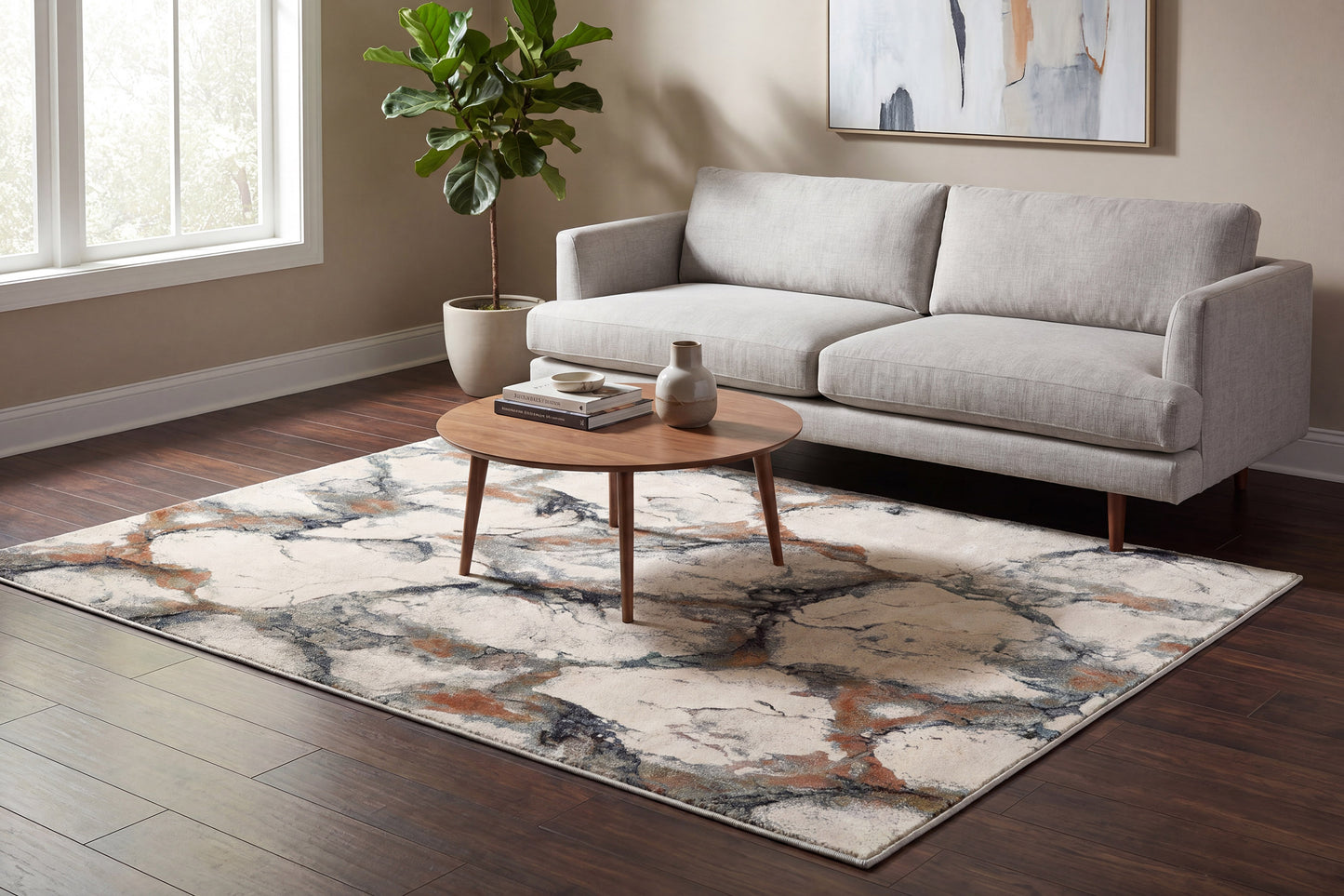Eclipse 63494-6676 Grey/Multi Area Rug