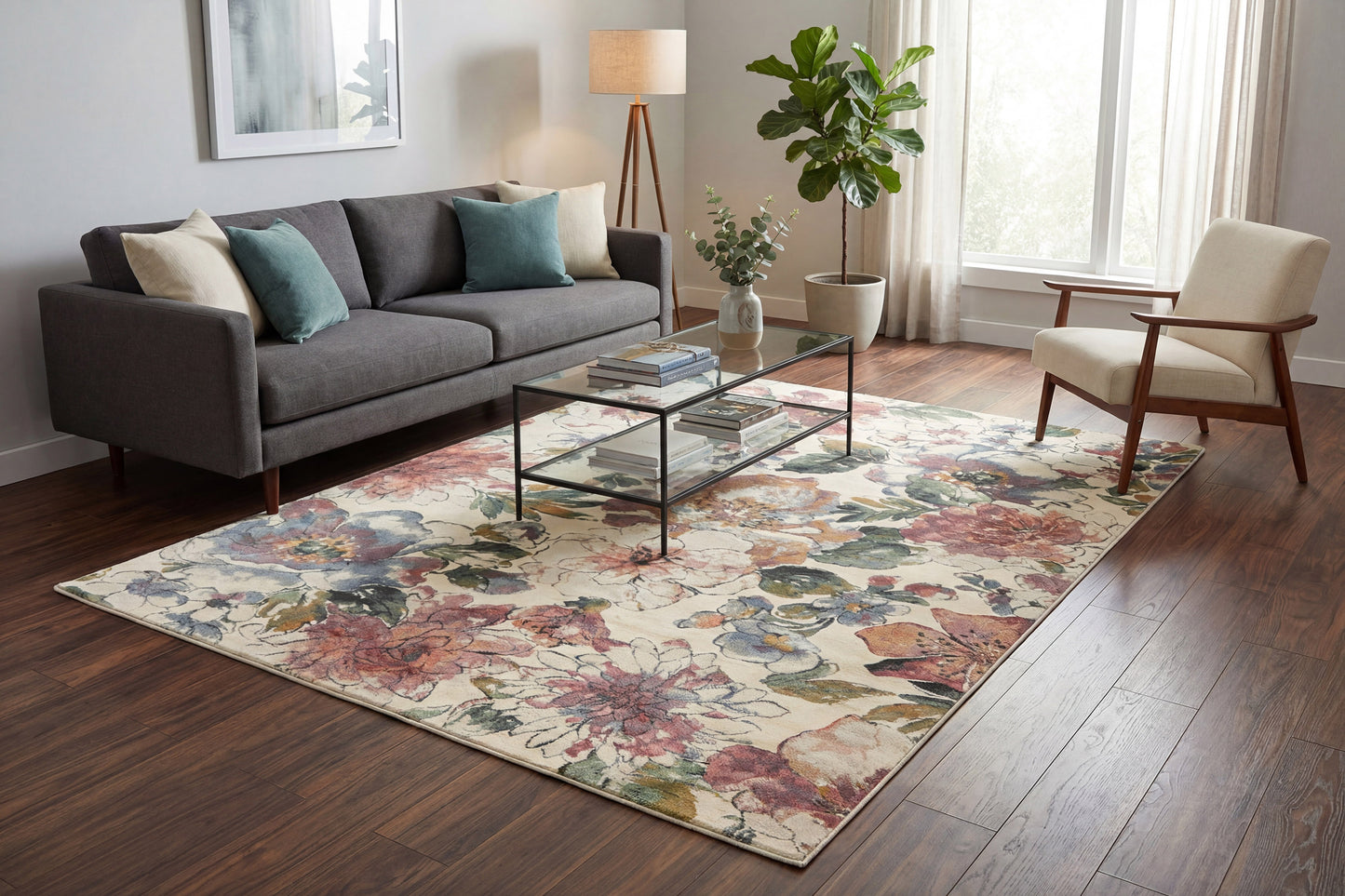 Eclipse 63528-6626 Beige/Multi Area Rug