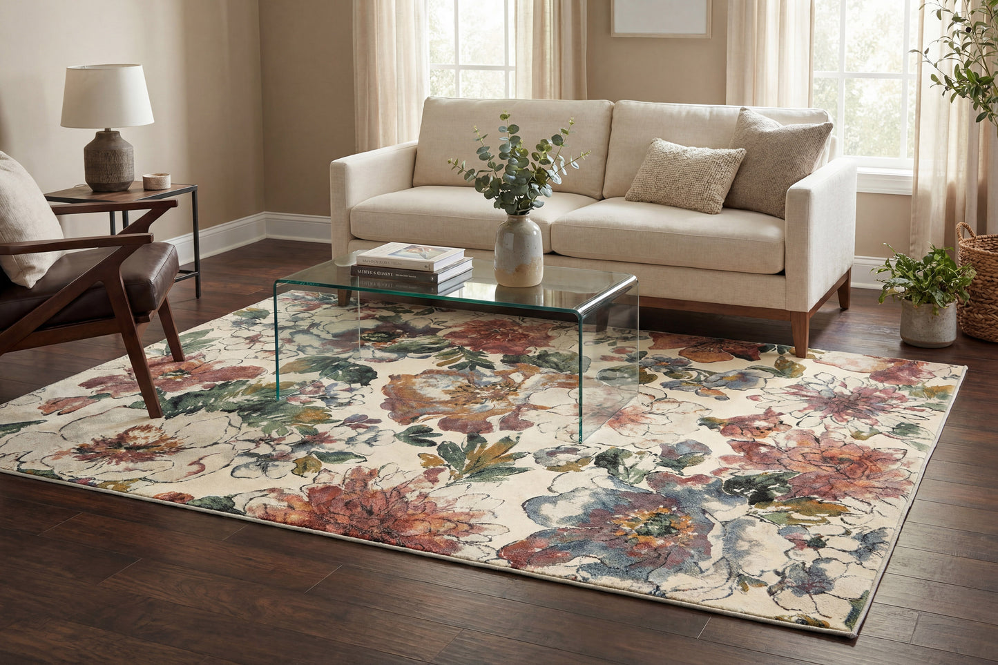Eclipse 63528-6626 Beige/Multi Area Rug