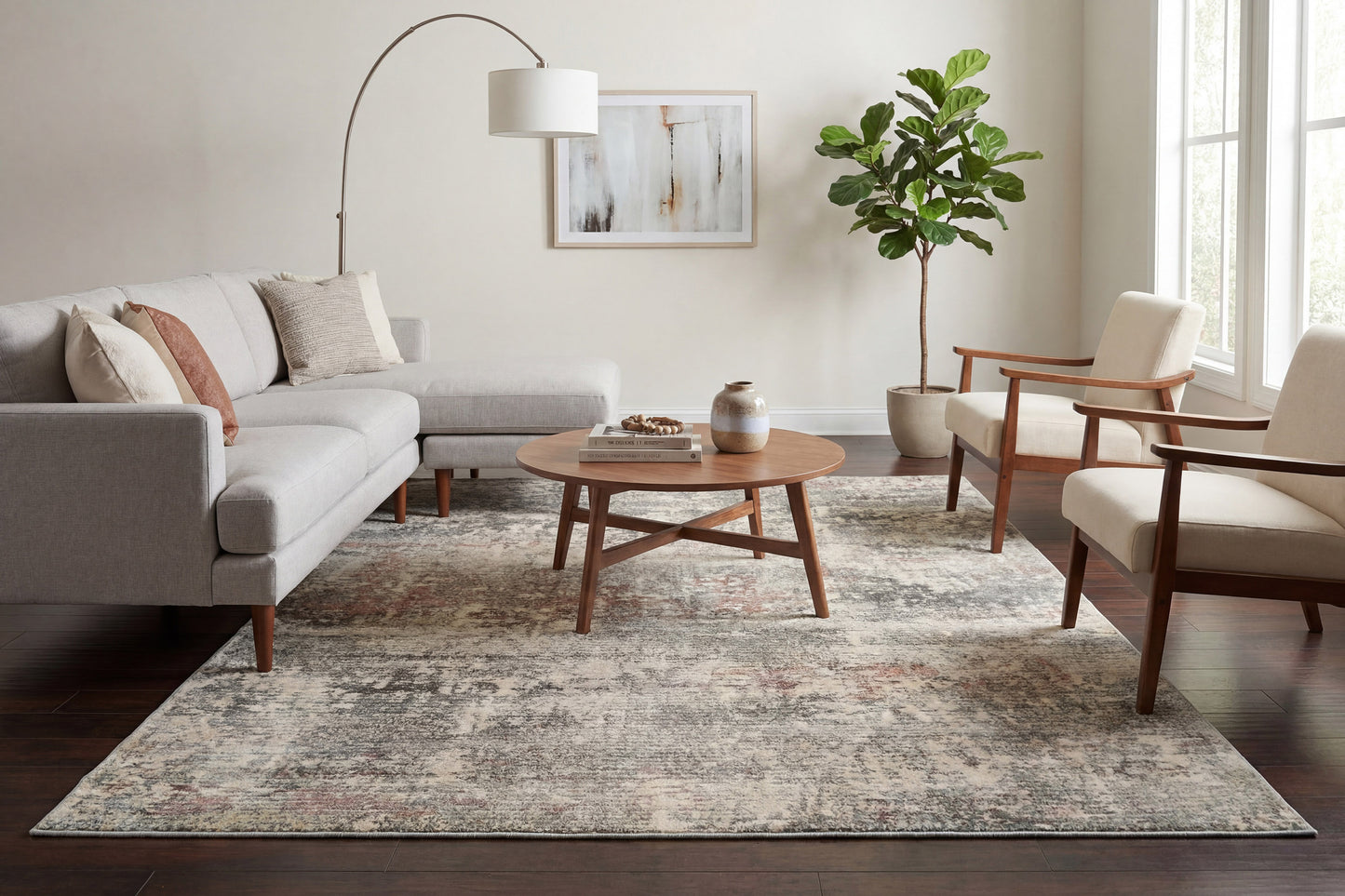 Eclipse 63566-3747 Beige/Grey Area Rug