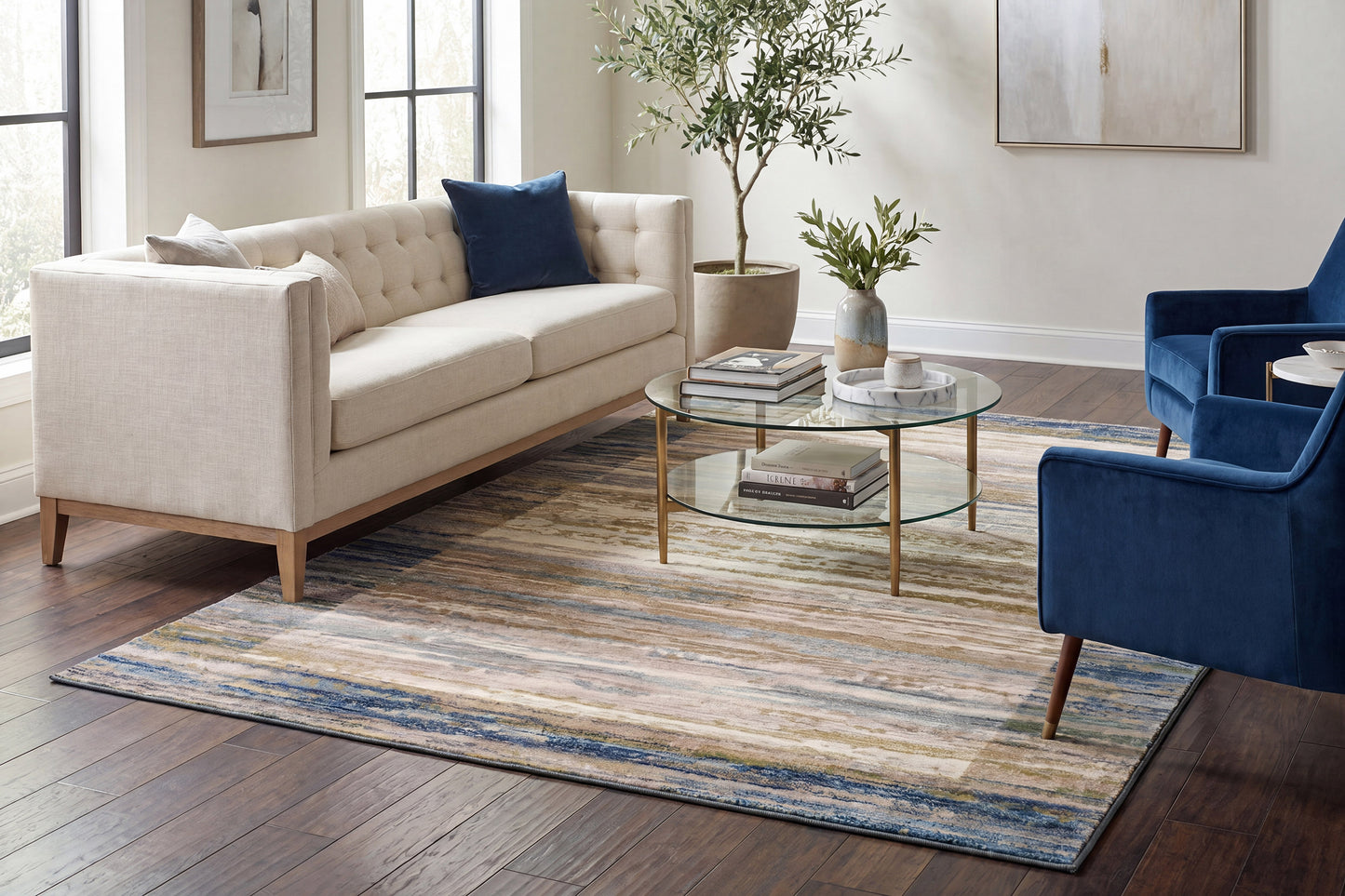 Eclipse 79138-6191 Blue/Grey Area Rug