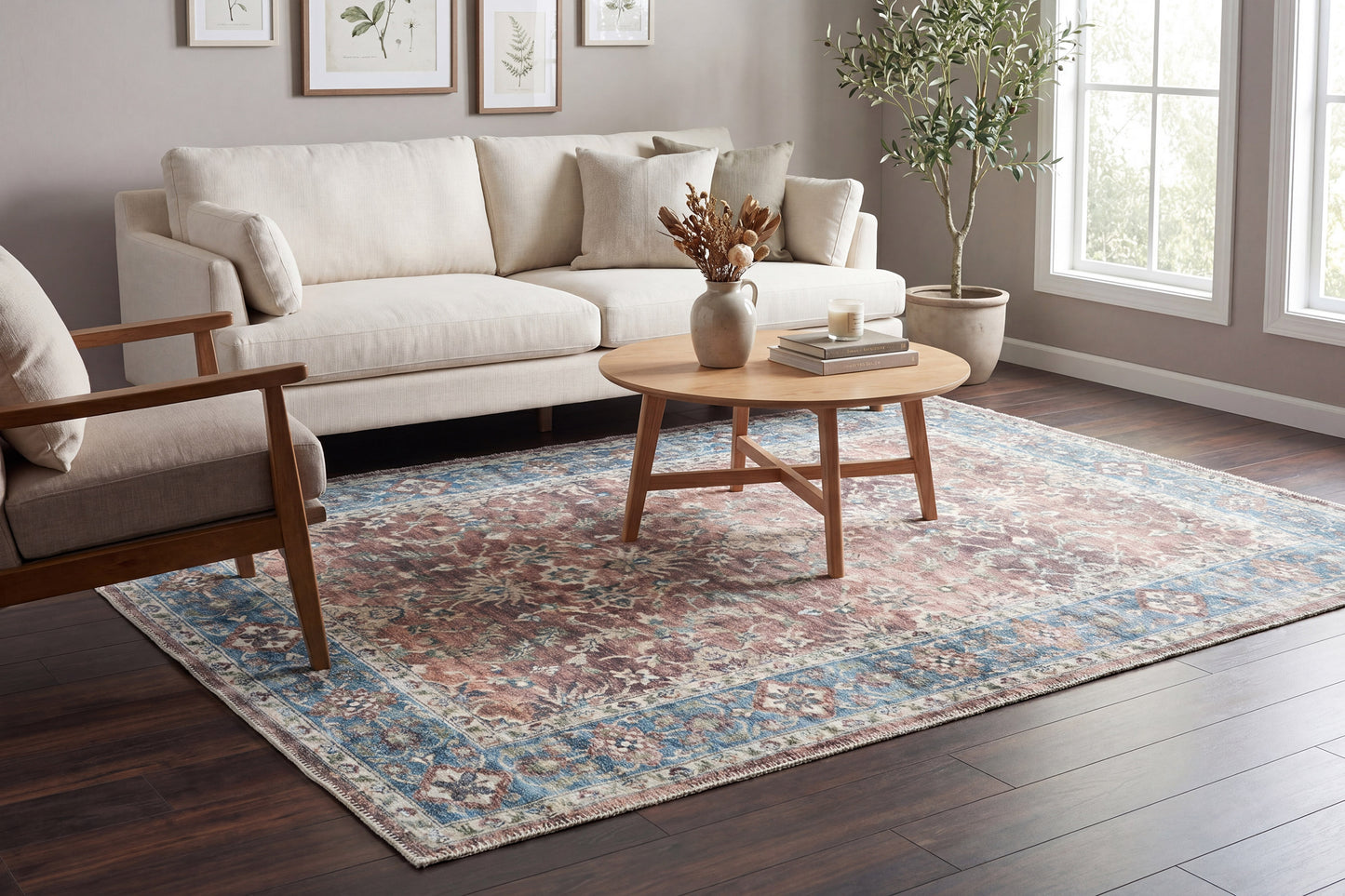 Revive 351-6301 Red/Blue/Beige Area Rug