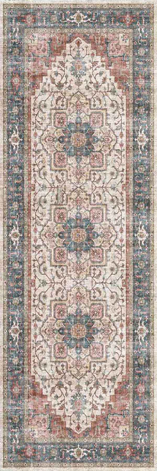 Elise 6302-351 Red/Blue/Beige Area Rug