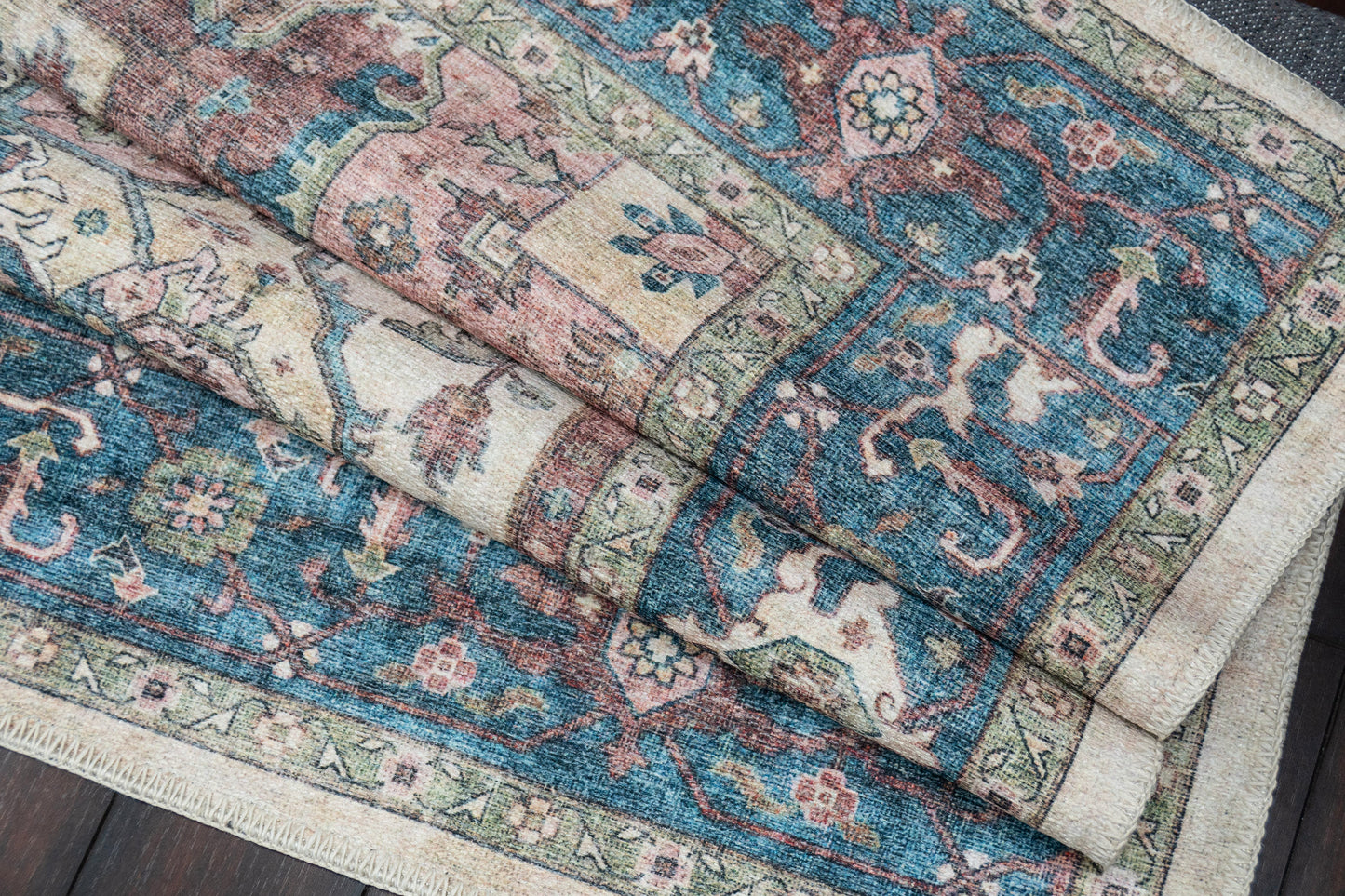 Revive 351-6302 Red/Blue/Beige Area Rug
