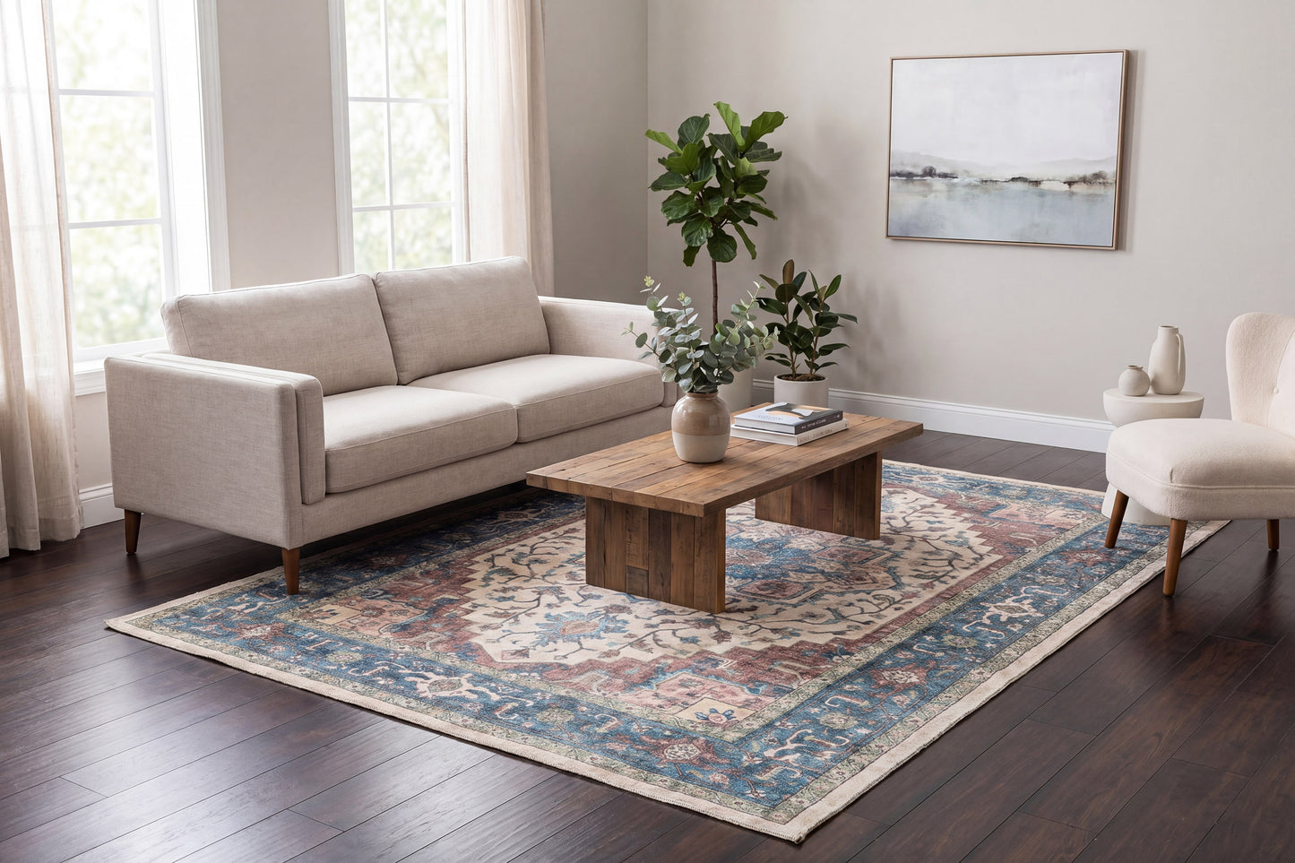Revive 351-6302 Red/Blue/Beige Area Rug