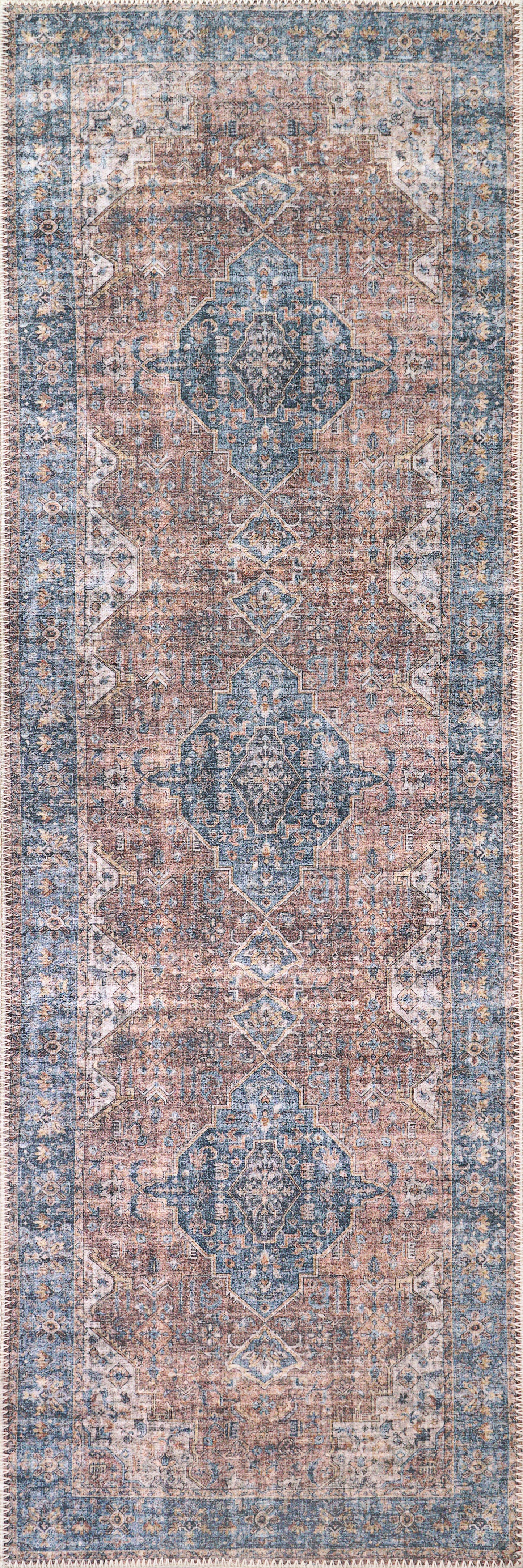 Elise 6305-351 Red/Blue/Beige Area Rug